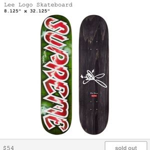 Supreme Lee Logo Skateboard